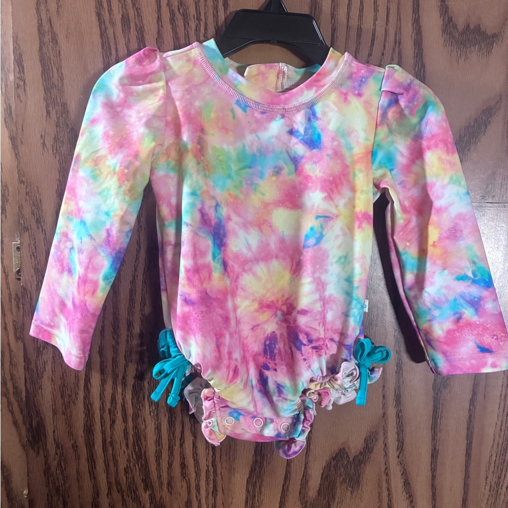 Posh Peanut Tie-Dye Romper in Pink, Green, Purple